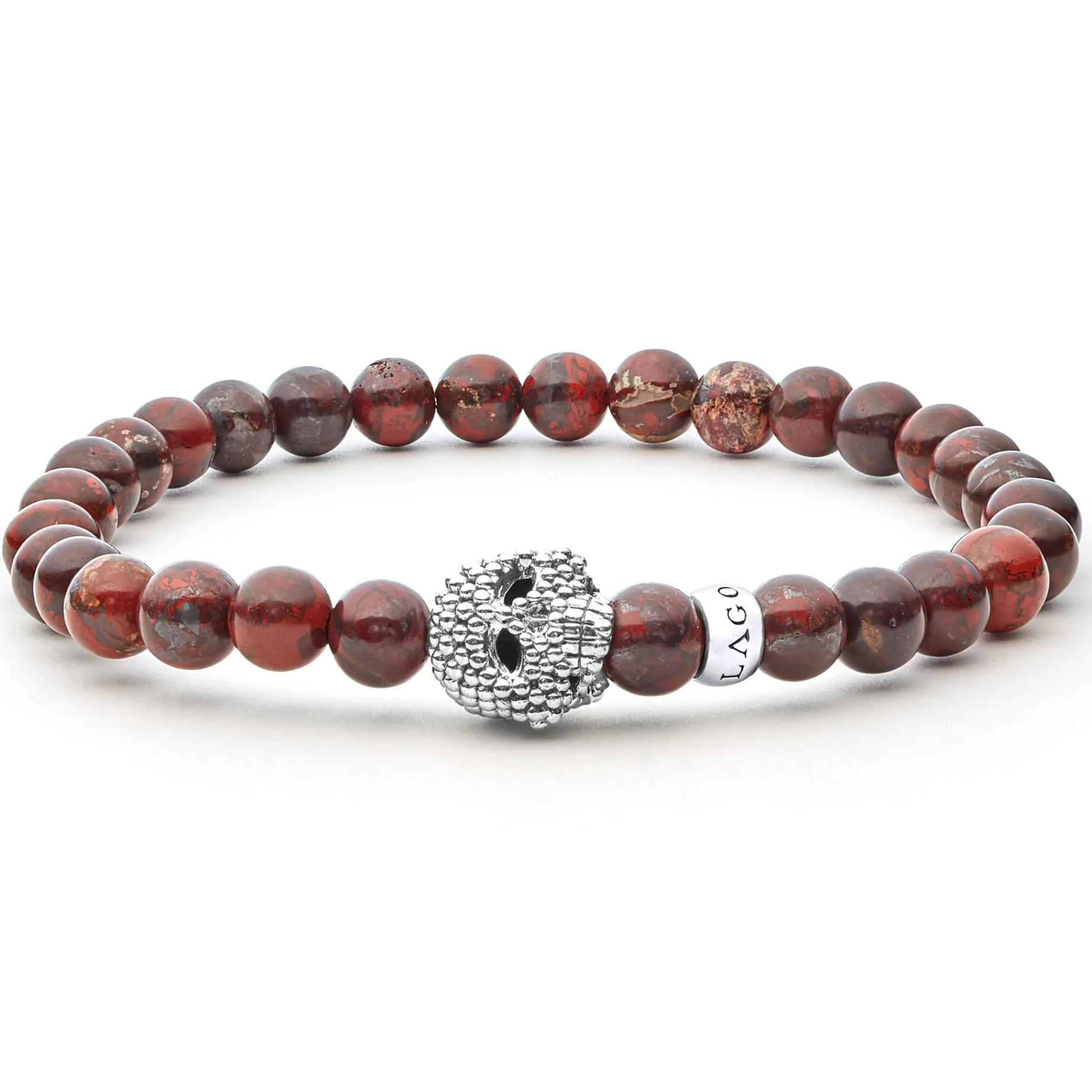 Poppy Jasper Skull Bracelet