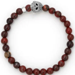 Poppy Jasper Skull Bracelet