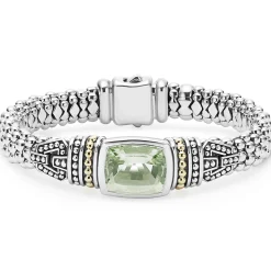 Prasiolite Caviar Bracelet | 9mm