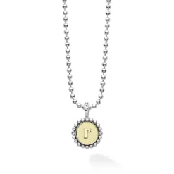 R Initial Charm Necklace