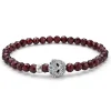 Red Garnet Skull Bracelet