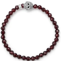 Red Garnet Skull Bracelet