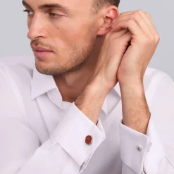 Red Jasper Skull Cufflinks