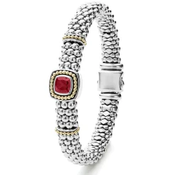 Rhodolite Garnet Caviar Bracelet | 9mm