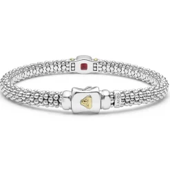 Rhodolite Garnet Caviar Bracelet | 6mm