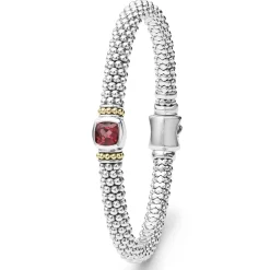 Rhodolite Garnet Caviar Bracelet | 6mm