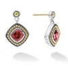 Rhodolite Garnet Drop Earrings