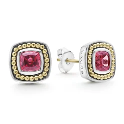 Rhodolite Garnet Stud Earrings