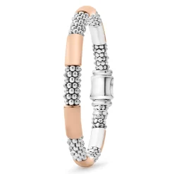 Rose Gold Station Caviar Bracelet | 6mm