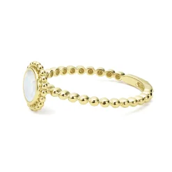Round Mother of Pearl Stacking Ring