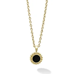 Round Onyx Pendant Necklace