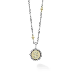 S Initial Diamond Charm Necklace