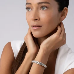 Silver Caviar Buckle Bracelet | 9mm