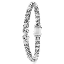 Silver Caviar Buckle Bracelet | 6mm