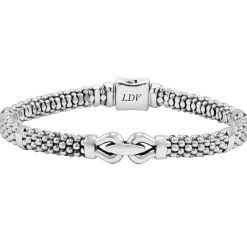 Silver Caviar Buckle Bracelet | 6mm
