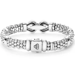 Silver Caviar Buckle Bracelet | 9mm
