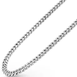 Silver Curb Chain Necklace | 8mm
