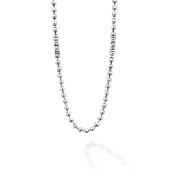 Silver Station Caviar Beaded Necklace