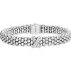 Silver X Caviar Diamond Bracelet | 9mm