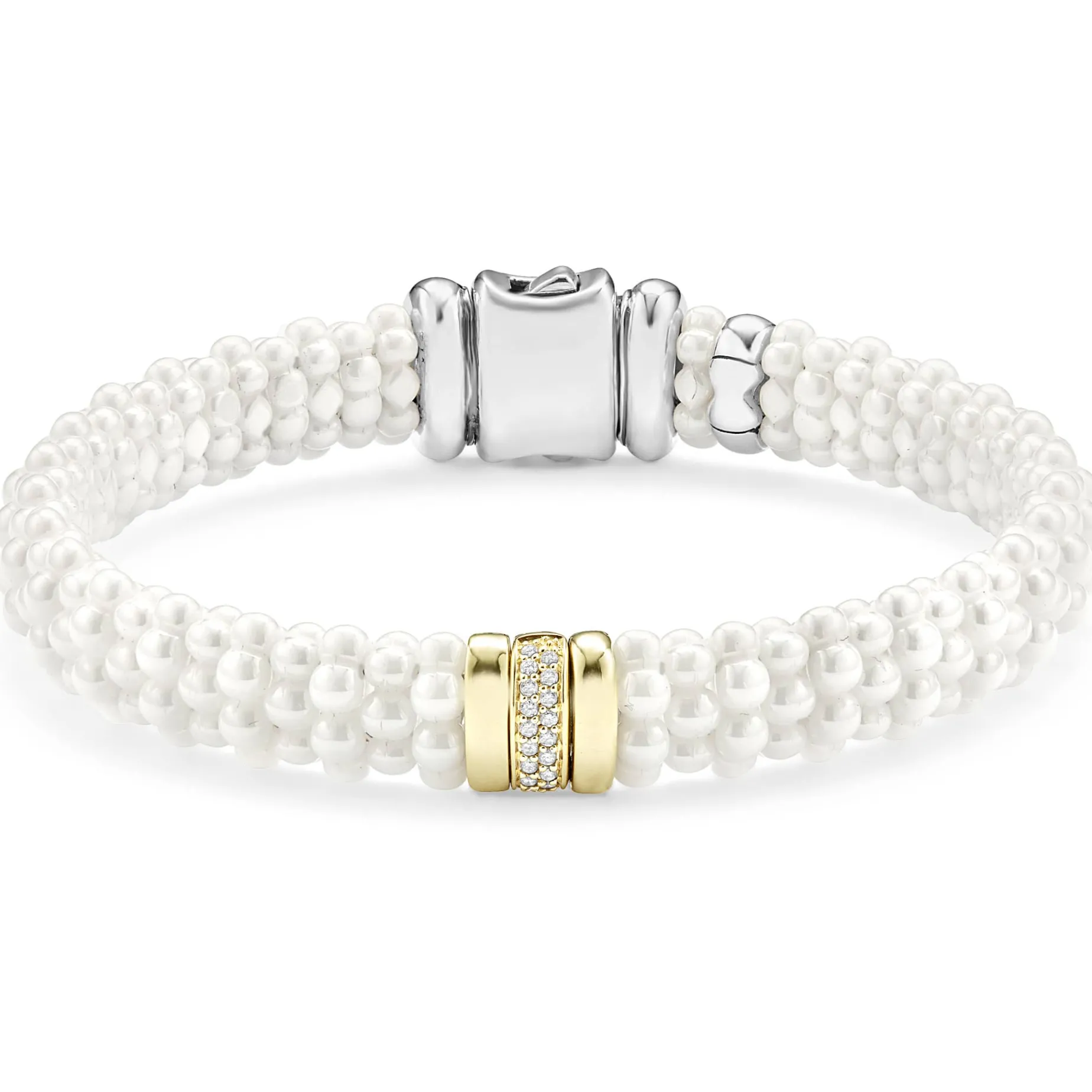 Single Station Ceramic Diamond Bracelet | 9mm