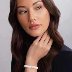Single Station Ceramic Diamond Bracelet | 9mm