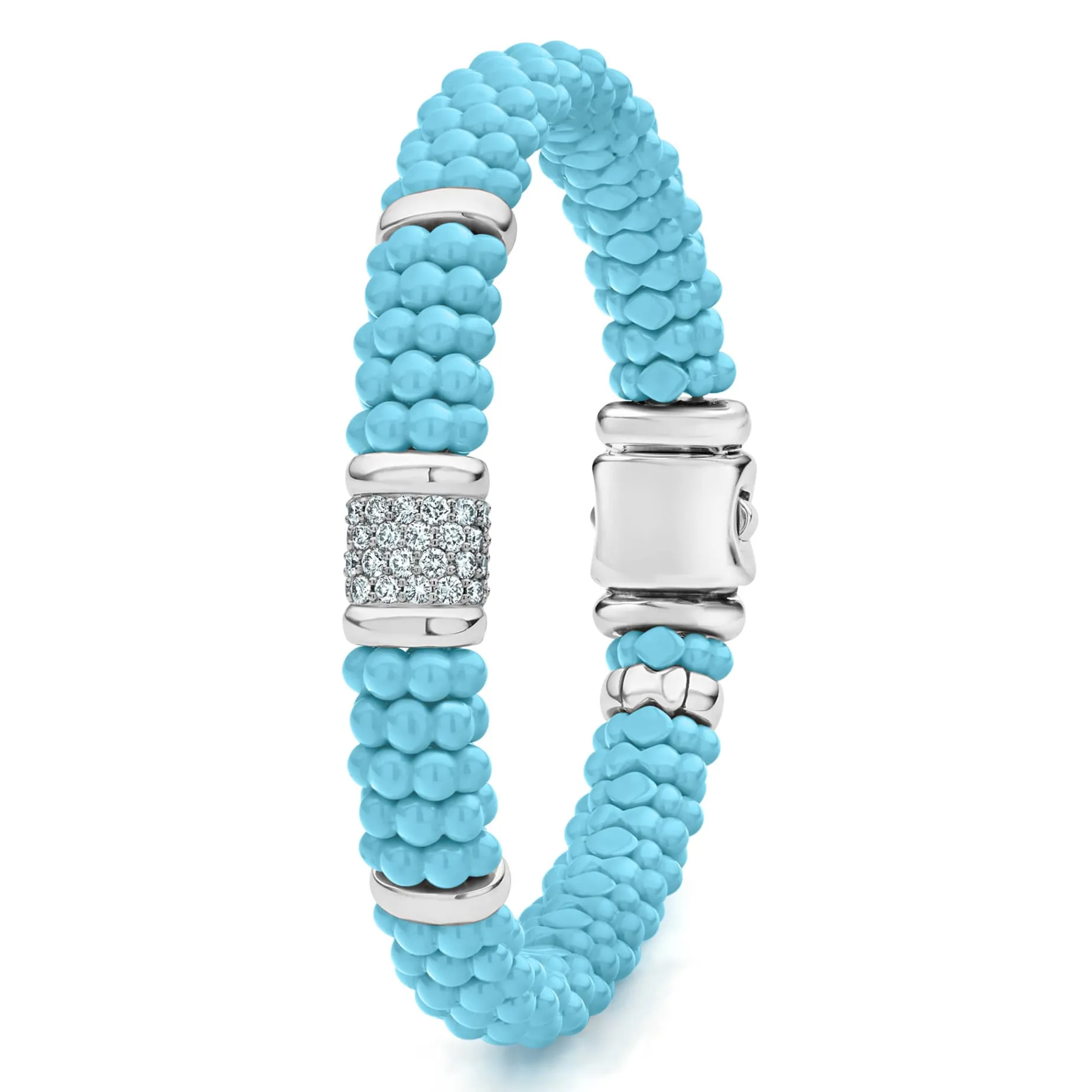 Single Station Ceramic Diamond Bracelet | 9mm