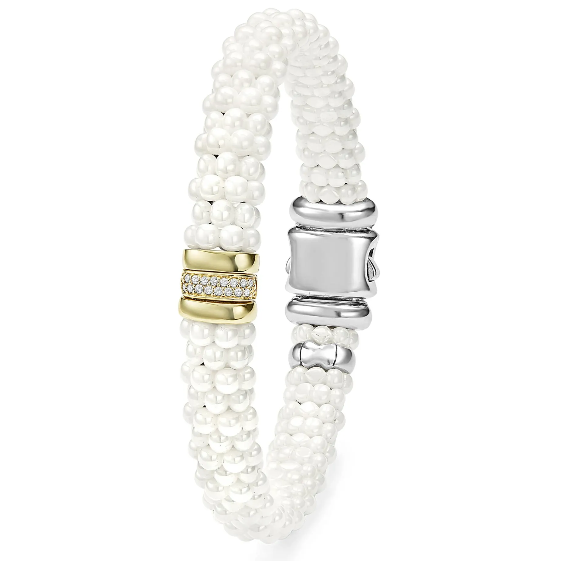 Single Station Ceramic Diamond Bracelet | 9mm