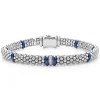Single Station Diamond Caviar Bracelet | 6mm