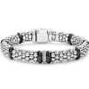 Single Station Diamond Caviar Bracelet | 9mm