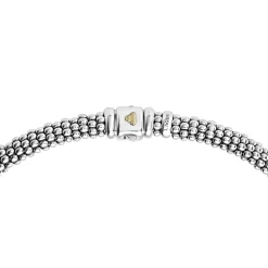 Single Station Diamond Caviar Necklace