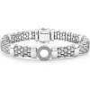 Single Station Diamond Circle Caviar Bracelet | 9mm