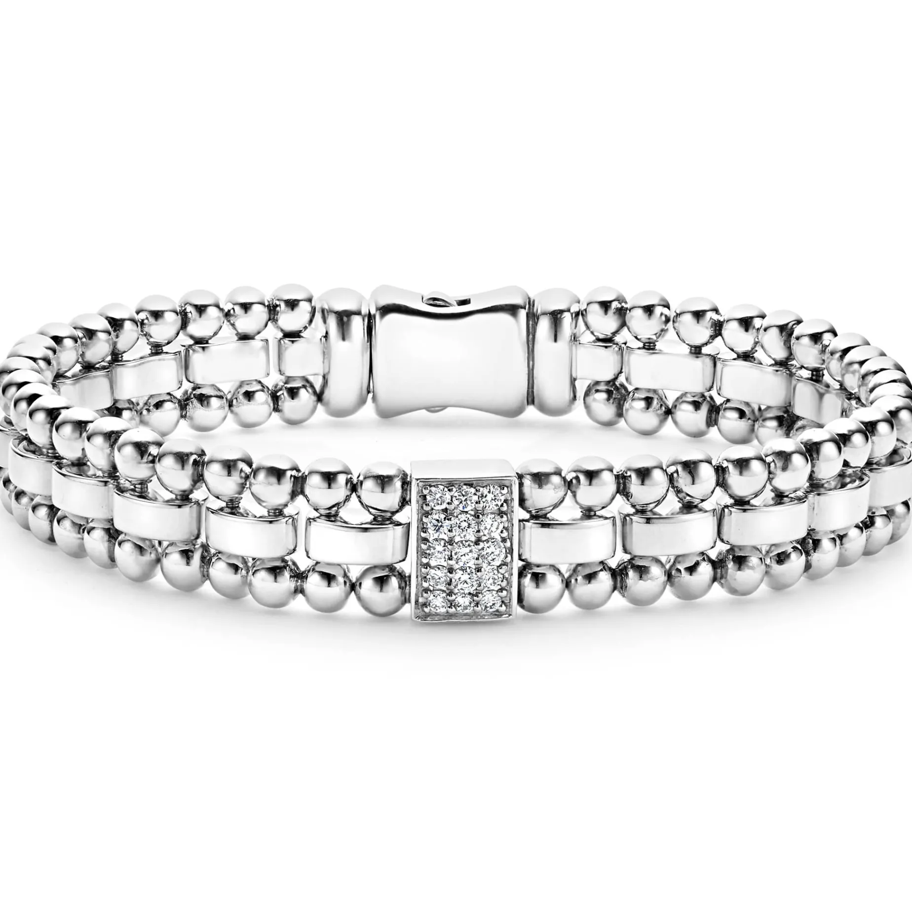 Single Station Diamond Link Bracelet