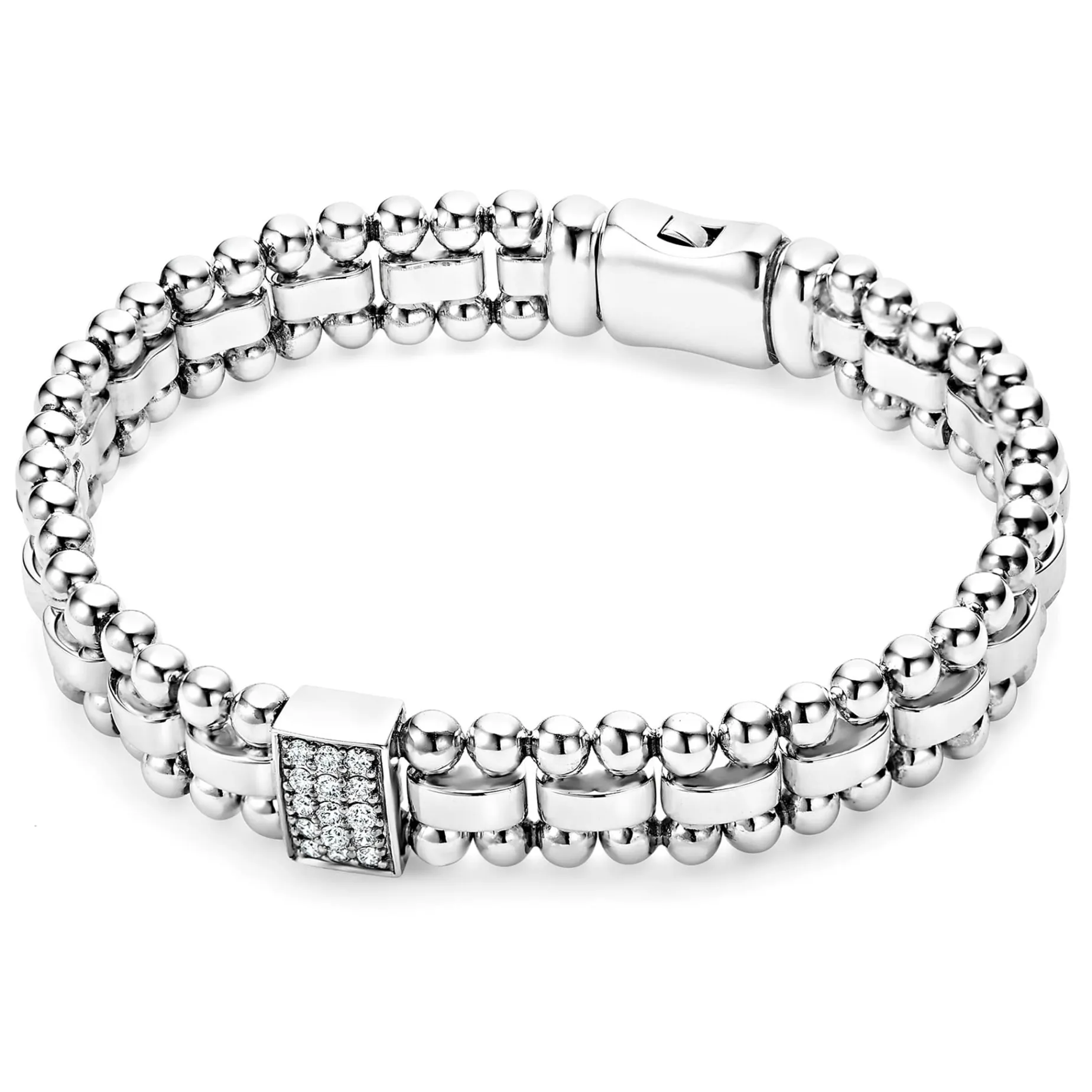 Single Station Diamond Link Bracelet