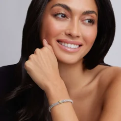 Single Station X Two-Tone Diamond Bracelet | 6mm