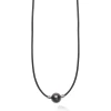 Single Tahitian Black Pearl Necklace