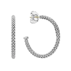 Small Caviar Hoop Earrings
