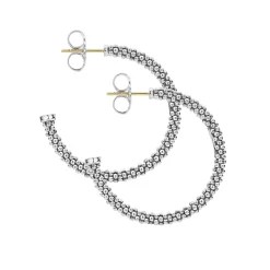 Small Caviar Hoop Earrings