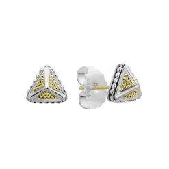 Small Caviar Pyramid Stud Earrings