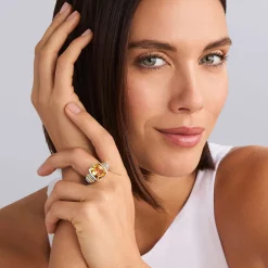 Small Citrine Statement Ring