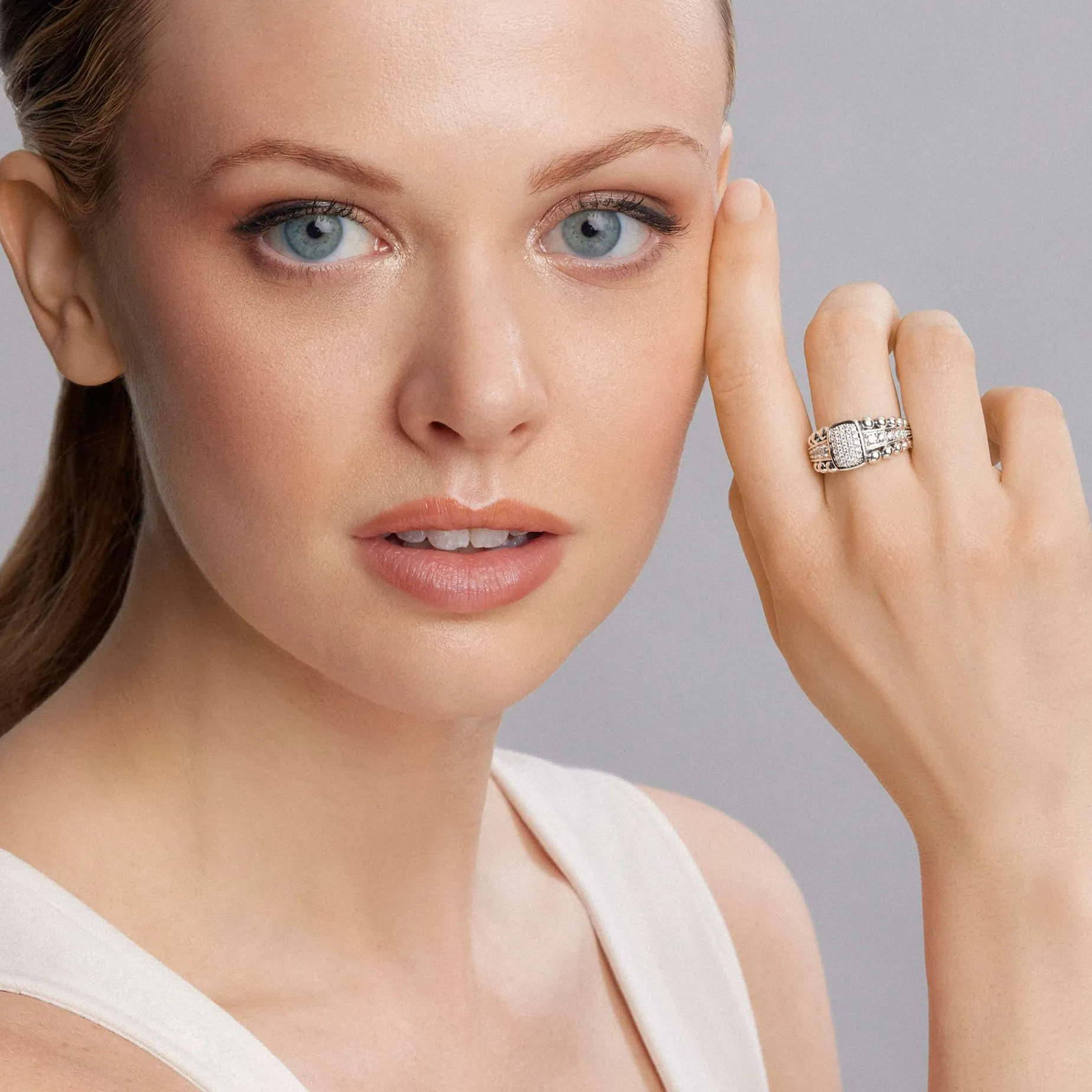 Small Diamond Statement Ring