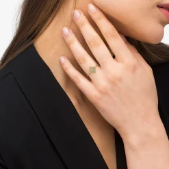Small 18K Gold Diamond Ring
