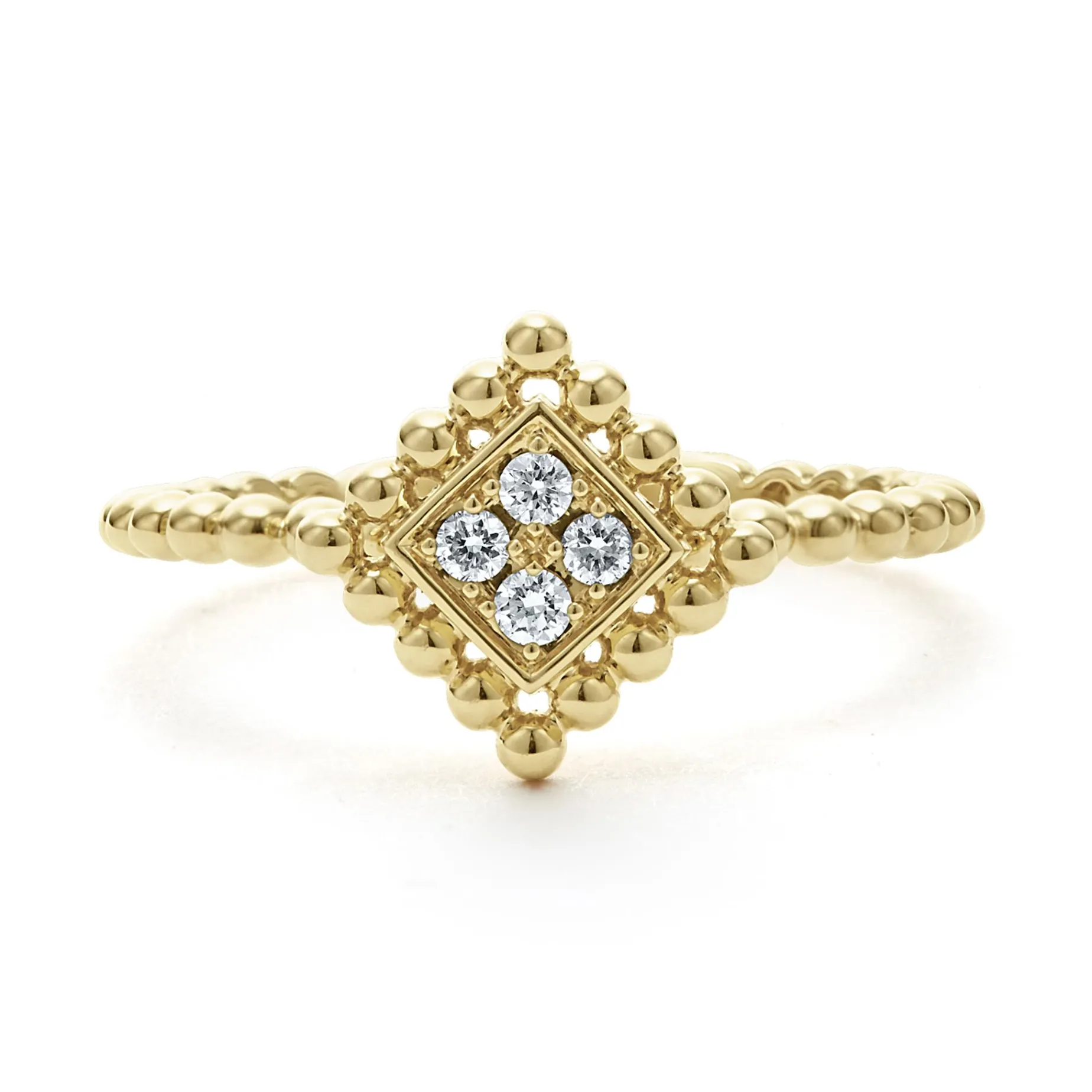 Small 18K Gold Diamond Ring