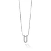 Small Linear Diamond Pendant Necklace