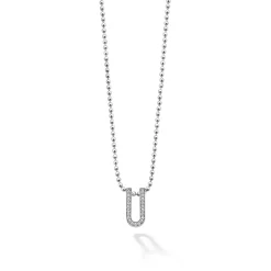 Small Linear Diamond Pendant Necklace