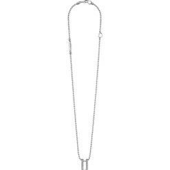 Small Linear Diamond Pendant Necklace