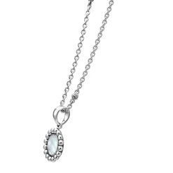 Small Mother of Pearl Circle Pendant Necklace