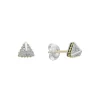 Small Pyramid Diamond Stud Earrings