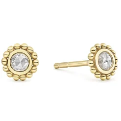 Small Rose Cut Diamond Stud Earrings