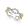 Small Two-Tone Eternity Diamond Ring