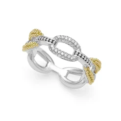 Small Two-Tone Eternity Diamond Ring